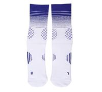 ZIXINNKC Chaussettes de Basket-Ball Masculin d'élite athlétique amorties Chaussettes d'équipe de Sport Respirant Anti-Glissement Grand 37-45 (Bleu Profond Blanc)