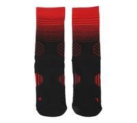 ZIXINNKC Chaussettes de Basket-Ball Masculin d'élite athlétique amorties Chaussettes d'équipe de Sport Respirant Anti-Glissement Grand 37-45 (Rouge Noir)