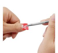 ZIXINNKC Double Extrémités Triangle en Acier Inoxydable Éplucheur De Cuticules Grattoir Peau Morte Poussoir Enlever Gel Vernis À Ongles Nail Art Remover Outil