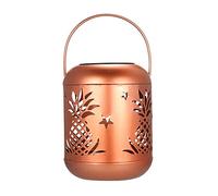 ZIXINNKC Éclairage extérieur LED à énergie solaire lumière de pelouse conception d'ananas évidé lampe de décoration de paysage suspendue pour allée de cour de jardin de patio (Or)