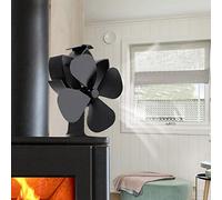 ZIXINNKC Fireplace Fans 4 Blade Stove Fan Energy Saving no Battery Powered
