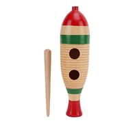 ZIXINNKC Guiro en Bois coloré en Forme de Poisson, Instrument de Percussion cylindrique Droit pour Enfants
