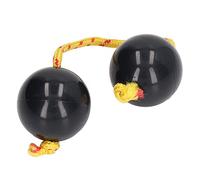 ZIXINNKC Hochet Africain à Son Clair et Rythmique, Boules de Sable à Manipuler du Bout des Doigts, Boules de Sable à Main, Double calebasse, Percussion Rythmique