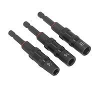 ZIXINNKC Jeu d'adaptateurs de douilles pour tournevis à percussion 1/4 po, support d'embout à douille à bascule à fort impact magnétique