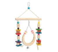 ZIXINNKC Jouets à mâcher pour Oiseaux en Bois Naturel épi de maïs Perroquet balançoire Jouet pour Petites perruches perruches aras Conures pinsons Amoureux des Oiseaux