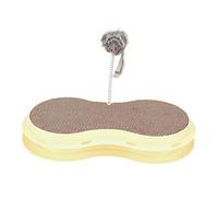 ZIXINNKC Planche à gratter pour Chat, résistante à l'usure, Souris à Ressort, Jouet pour Chat, Trois Couleurs en Option, Bleu, Jaune, Rose, Papier ondulé approprié pour Chat, Boule de (Jaune)