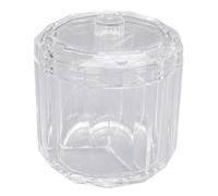 ZIXINNKC Porte-tige en coton Clear Poussière imperméable 3 compartiments séparés Boîtes de rangement des boules de coton pour outils de beauté