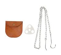 ZIXINNKC Trépied de Camping Portable résistant aux Hautes températures en Acier Inoxydable trépied Planche de Cuisson Plaque de Support Ensemble de chaîne