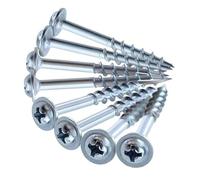 Zixinz-Vis cylindriques 100 pièces vis à trou de poche 25-63 mm vis autotaraudeuses cruciformes revêtues ST4 vis d'entraînement système de gabarit de trou de poche outil de travail du bois, Résistance