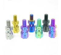 Zixinz-Vis cylindriques Adaptateurs de rétroviseurs en Titane M8 M10 10 mm 8 mm for rétroviseurs de Moto, Boulon de Conversion, Filetage Droit/Gauche Résistance à la Corrosion(M10M10 (RR) 1pc,Gold)
