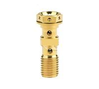 Zixinz-Vis cylindriques Boulon en Titane M10 Pas 1,0/1,25 Bride Tuyau d'huile Double Trou Embrayage purgeur vis for étrier de Moto, Résistance à la Corrosion(Grey,Pitch 1.0mm)