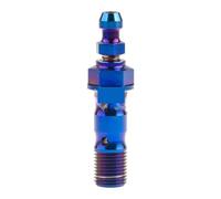 Zixinz-Vis cylindriques Boulon en Titane M10 Pas 1,0/1,25 Bride Tuyau d'huile Double Trou Embrayage purgeur vis for étrier de Moto, Résistance à la Corrosion(Silver,Pitch 1.25mm)