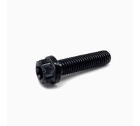 Zixinz-Vis cylindriques Boulons en Titane TC4Gr5 M10X20 25 30 35 40 45 50 55 60 mm, Bride Torx for Frein à Disque de Moto, 4 pièces Résistance à la Corrosion(M10X1.25 Black,60mm)