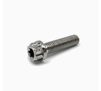 Zixinz-Vis cylindriques Boulons en Titane TC4Gr5 M10X20 25 30 35 40 45 50 55 60 mm, Bride Torx for Frein à Disque de Moto, 4 pièces Résistance à la Corrosion(M10X1.25 Titanium Colour,60mm)