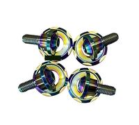 Zixinz-Vis cylindriques Décoration de vis de pare-brise, joint de boulon coloré en alliage de titane PB à double lampe, 4 pièces, Résistance à la corrosion(Red)