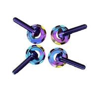 Zixinz-Vis cylindriques Décoration de vis de pare-brise, joint de boulon coloré en alliage de titane PB à double lampe, 4 pièces, Résistance à la corrosion(Ivory)