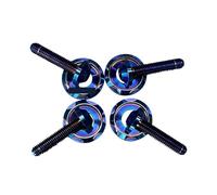 Zixinz-Vis cylindriques Décoration de vis de pare-brise, joint de boulon coloré en alliage de titane PB à double lampe, 4 pièces, Résistance à la corrosion(Brown)