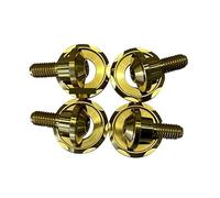 Zixinz-Vis cylindriques Décoration de vis de pare-brise, joint de boulon coloré en alliage de titane PB à double lampe, 4 pièces, Résistance à la corrosion(Orange)