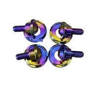 Zixinz-Vis cylindriques Décoration de vis de pare-brise, joint de boulon coloré en alliage de titane PB à double lampe, 4 pièces, Résistance à la corrosion(Army green)