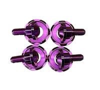 Zixinz-Vis cylindriques Décoration de vis de pare-brise, joint de boulon coloré en alliage de titane PB à double lampe, 4 pièces, Résistance à la corrosion(Silver)