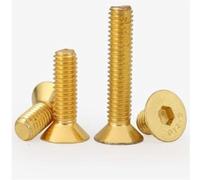 Zixinz-Vis cylindriques DIN7991 M2 M2.5 M3 M4 M5 M6 M8 en laiton plat à six pans creux à tête fraisée vis à boulon hexagonal, Résistance à la corrosion (Color : 30 Mm, Size : M6 10PCS)