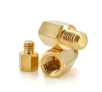 Zixinz-Vis cylindriques Entretoise hexagonale en laiton for carte mère, vis d'espacement for goujon de rack de carte, filetage métrique M2-M6. Résistance à la corrosion(45mm(30Pcs),M3 (Thread 4mm))