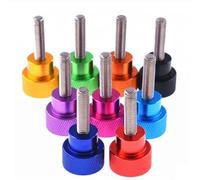 Zixinz-Vis cylindriques Lot de 5 vis à oreilles en aluminium M4, tête moletée en aluminium, filetage en acier inoxydable, vis à oreilles à serrer à la main Résistance à la corrosion(BLACK,M4X20)