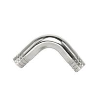 Zixinz-Vis cylindriques Raccord de tuyau coudé à 90 degrés en acier inoxydable 304 for tube de diamètre intérieur 19/25/32/38/45/51 mm, cannelé, sanitaire, 5.0 Résistance à la corrosion(51mm)