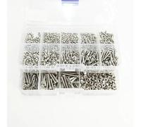 Zixinz-Vis cylindriques Vis M1 M2 M3 en acier inoxydable for lunettes, montres, machines de jeu, tête ronde cruciforme, mini carte mère, écrous, boulons Résistance à la corrosion(M1 M1.2 Mini Bolt)