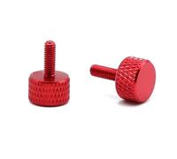 Zixinz-Vis cylindriques Vis moletées à serrage manuel en aluminium coloré M6*6/8/10/12/16, 5 à 10 pièces/lot, Résistance à la corrosion(Red colour,14mm)