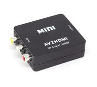 Ziyan Adaptateur AV vers HDMI Full HD 1080P 4K Vidéo Audio TV 3 RCA CVBS HDMI avec câble de charge USB