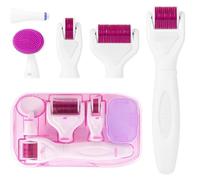 Ziyero Derma Roller 0.5/1.0/1.5mm Dermaroller Visage, Microneedling Visage Roller Micro Aiguille pour Anti-Rides Anti-Âge Retrait de Cicatrice Acne Vergetures pour Visage Corps