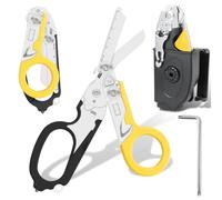 Ziyero Pince Multifonction en Acier Inoxydable avec Structure Autoverrouillée Parfait Pince Multifonctions en Acier Inoxydable, Outil avec Ciseaux Améliorés pour Extérieur, Survie, Camping, Noir Jaune