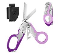 Ziyero Pince Multifonction en Acier Inoxydable avec Structure Autoverrouillée Parfait Pince Multifonctions en Acier Inoxydable, Outil avec Ciseaux Améliorés pour Extérieur, Survie, Camping - Violet