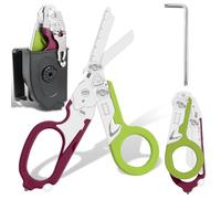 Ziyero Pince Multifonction en Acier Inoxydable avec Structure Autoverrouillée Parfait Pince Multifonctions,Outil avec Ciseaux Améliorés pour Extérieur,Survie,Camping,Rouge et Vert