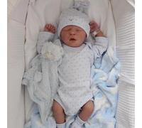 ZIYIUI 50 Cm 20 Pouces Poupée Reborn Dormir Bébé Vinyle Bebe Reborn Corp en Silicone Poupees Simulation Nouveau-Né Jouet Réalité (Poupée Garçon)