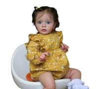 ZIYIUI Poupée Reborn 22pouces 55cm Poupee Reborn Fille Fait Main Vinyle Souple en Silicone Réaliste Tout-petitBébé Nouveau-né Cadeau d'anniversaire