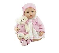 ZIYIUI Poupée Reborn 55cm 22 Pouces Réaliste Soft Vinyle de Silicone Souple Simulation Nouveau-né Poupee Reborn Fille Cadeau d'anniversaire Jouets