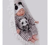 ZIYIUI Poupée Reborn Bébé 50 cm 20 Pouces Réaliste Poupee Garçon en Silicone Souple Simulation Nouveau-Né Jouet Réalité Garçon Fille Reborn Pas Cher Cadeau de Noël