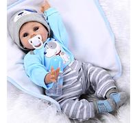 ZIYIUI Poupée Reborn Bébé 55cm (22 Pouces) - Garçon en Silicone Doux et Réaliste, Fait Main, Visage comme Un Vrai Nouveau-né - Parfaite pour Collectionneurs et Cadeaux