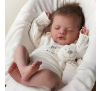 ZIYIUI Poupée Reborn Bébés Reborn Garçon Realiste Silicone Baby Dormir Réincarnées Nouveau-né Bebe Vrai Poupon Baby Dolls Toddlers Enfant Garçon Yeux fermés 18 Pouces