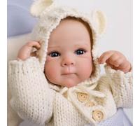 ZIYIUI Poupée Reborn Fille BéBé Reborn 19 Pouces Réaliste Nouveau-né Poupée Fille Lifelike Bebes Reborn Poupee Corps en Vinyle Souple Lavable Poupées Réincarnées Vraie Poupée Ouvrez Les Yeux