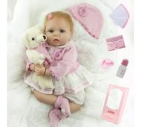 ZIYIUI Réaliste 22 Pouces 55cm Poupée Reborn Silicone Vinyl Handmade Bebe Reborn Fille Mignonne bébé Nouveau-né bébé Jouets Cadeau Reborn Baby Dolls