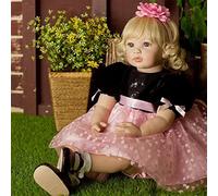 ZIYIUI Réaliste 24''/60cm Poupée Reborn Bébé Vinyle de Silicone Souple Simulation Reborn Toddler Jouet magnétique Réalité Bebe Reborn Fille Cadeau de Noël