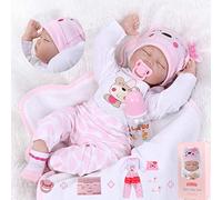 ZIYIUI Réaliste Bebe Reborn Fille Reborn poupée bébé Vinyle de Silicone Souple 22 Pouces 55 cm Simulation Nouveau-né Jouet Réalité Fille Cadeau de noël