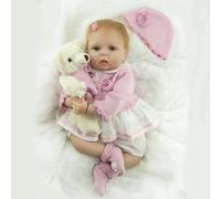 ZIYIUI Réaliste Poupée Reborn 22 Pouces 55cm Soft Vinyle de Silicone Souple Fille Cadeau d'anniversaire Simulation Nouveau-né Bebe Reborn Fille Garcon Jouets