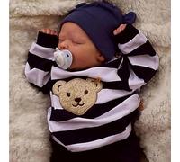 ZIYIUI Reborn Bébé Poupées Garçon - Poupées Réalistes de 18 Pouces Truly Soft Silicone Vinyle Nouveau-né Reborn Baby Ressemble à Un Vrai Bebe (Garçon aux Yeux fermés)