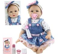 ZIYIUI Reborn Poupee 22 Pouces 55 cm Souple Silicone Vinyle Reborn Bébé Réaliste Reborn Fille Nouveau-né Bébé Fille Jouet Cadeau d'anniversaire Jouets pour Enfants