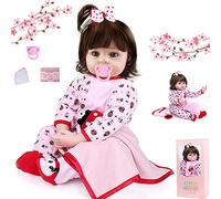 ZIYIUI Reborn Poupee 24 Pouces Silicone Souple Réaliste bébé Fille de Reborn Pas Cher Poupée Reborn Poupée Reborn Fille Jouets pour Enfants Cadeau d'anniversaire