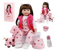 ZIYIUI Reborn Poupées de bébé fille 50 cm en silicone vinyle souple fait à la main Simulation de nouveau-né Reborn Toddler fille garçon jouet cadeau